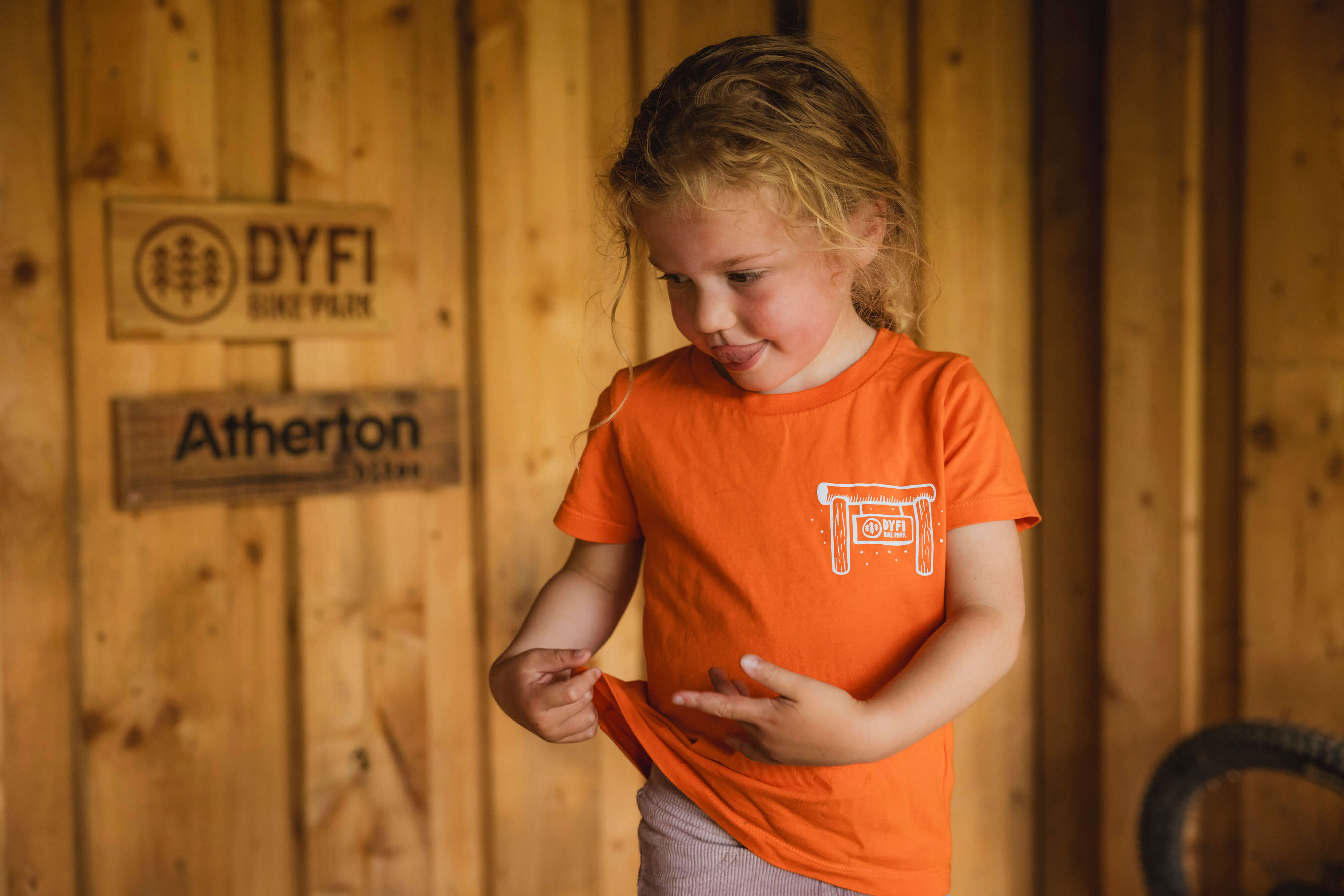 Kids Orange T shirt - Dyfi Bike Park